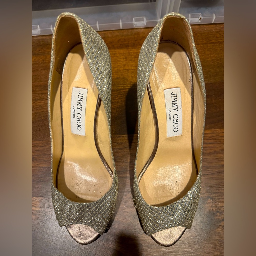 Jimmy Choo Sparkle Wedges